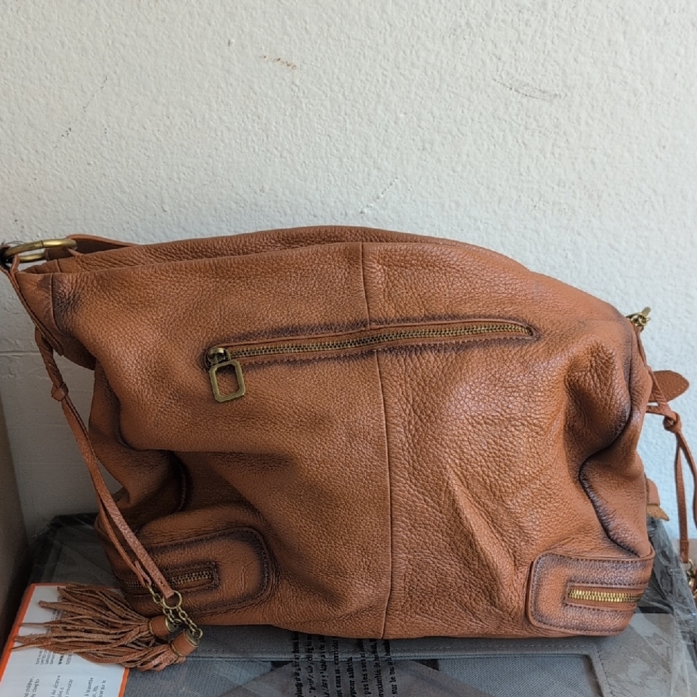 Tan Leather Shoulder Bag